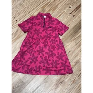 Nike Sportswear Girls Printed Pink Flowers Short-Sleeve Dress Size XS 6-7